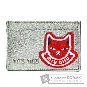 Miu Miu MADRAS POP Cat Patch Leather Wallet